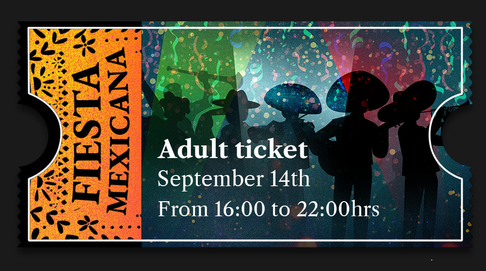 Adult Ticket September 14th. From 16:00 to 22:00h